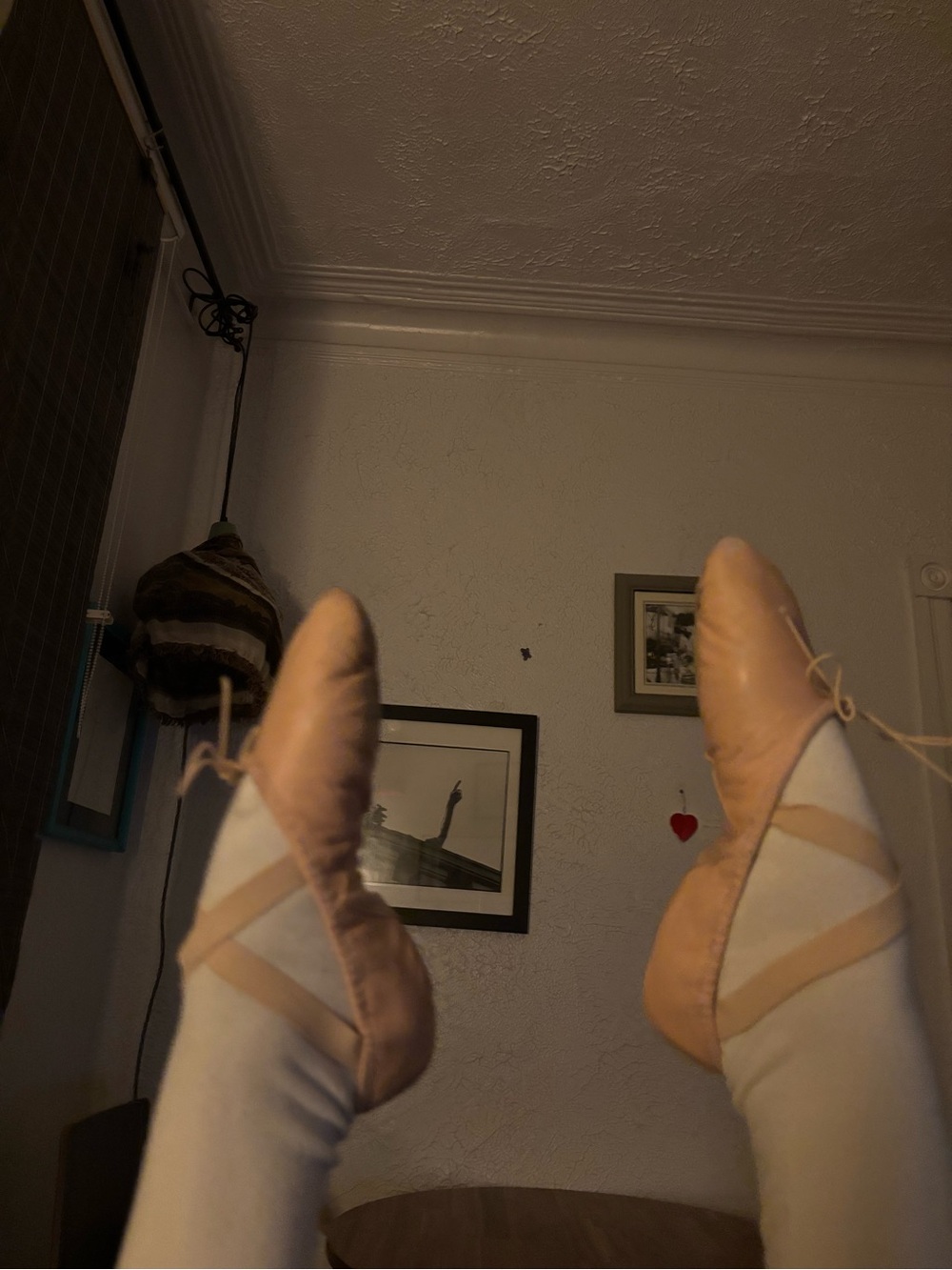 Bloch Leather Ballet Flats in Nude Blush with Cross Straps - Picture 6 of 9